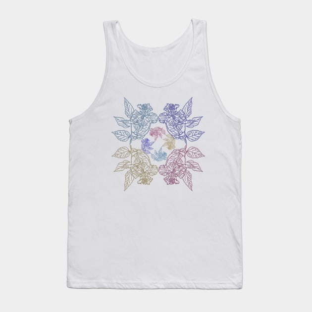 Geometrtic beautiful colorful floral design Tank Top by Earthy Planty